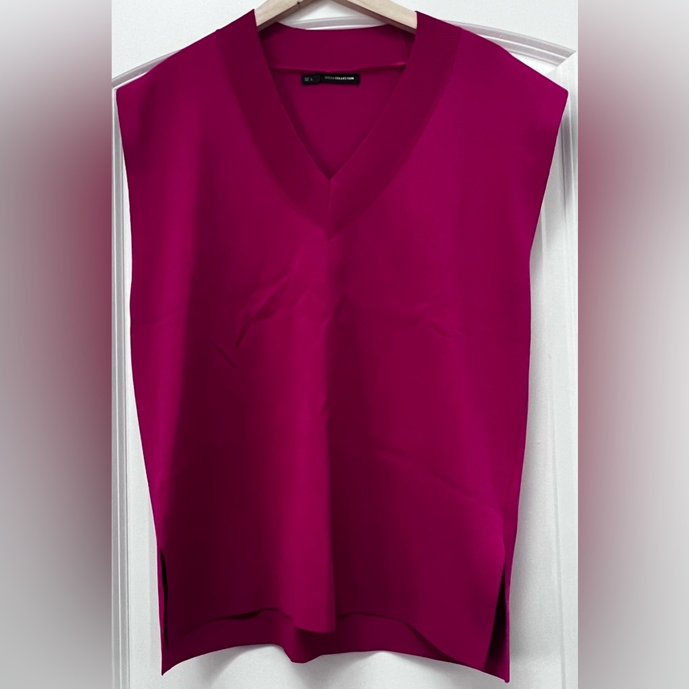 NWOT SFERA Collection Tunic Length Vest, Pink, S